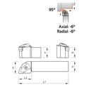 2123213IN 1" SHANK WNMG43* LH PALBIT