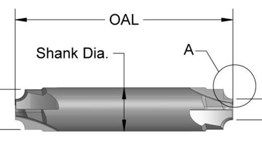 CR1-015 .015CR .240 MINOR .3750 SHK 2.500 OAL AB TOOL QTV